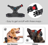 Pechera/arnés reflectante para perro, de raza GRANDE