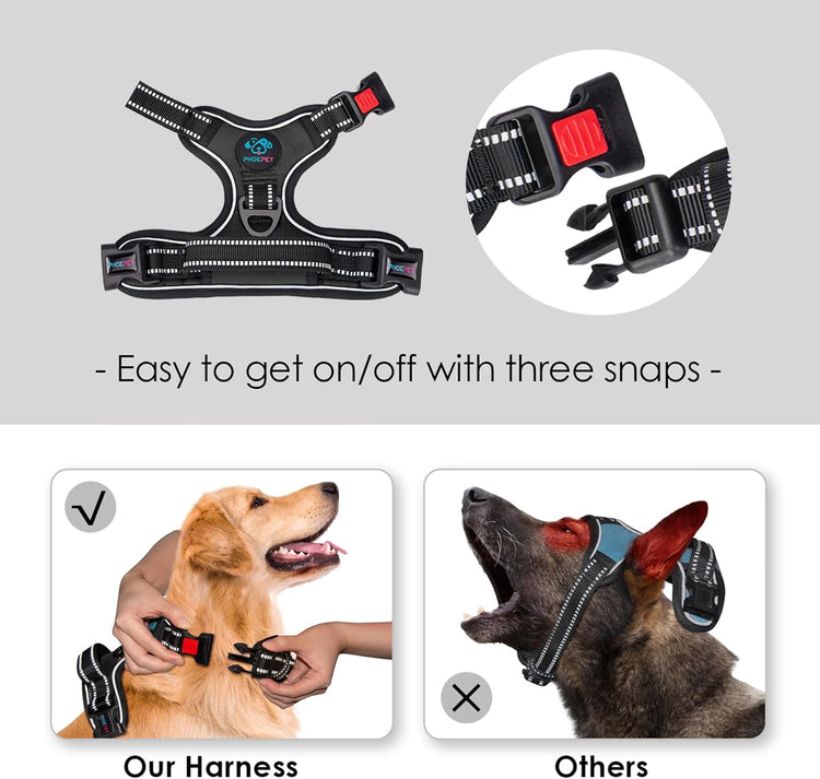 Pechera/arnés reflectante para perro, de raza GRANDE