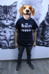 Camiseta / Playera Rock - The Beagles (The Beatles) - By Pet Paw Collection