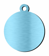 Placa para mascota - Círculo Celeste Con Aro