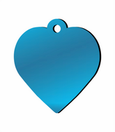 Placa para mascota - Corazón Celeste