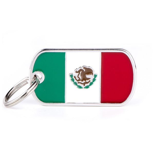 Placa para mascota -  Bandera México