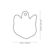 Placa para mascota - Gato Europeo Blanco y Negro