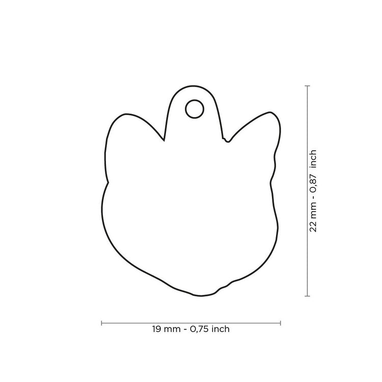 Placa para mascota - identificativa para nuevo gato europeo atigrado