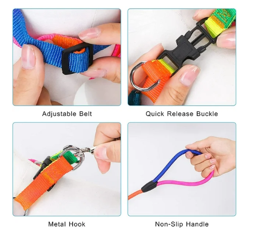 Juego de arnés y correa para perros Arnés para mascotas de nailon ajustable