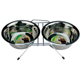 COMEDERO DOBLE CON DOS PLATOS