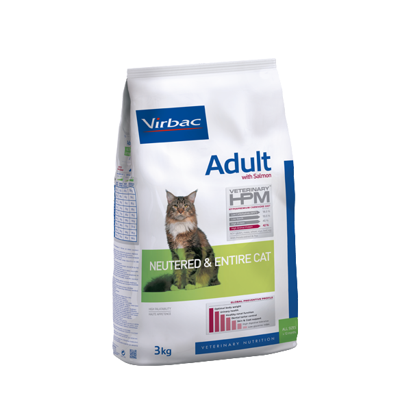 VIRBAC ADULT WITH SALMON NEUTERED & E CAT 1.5KG