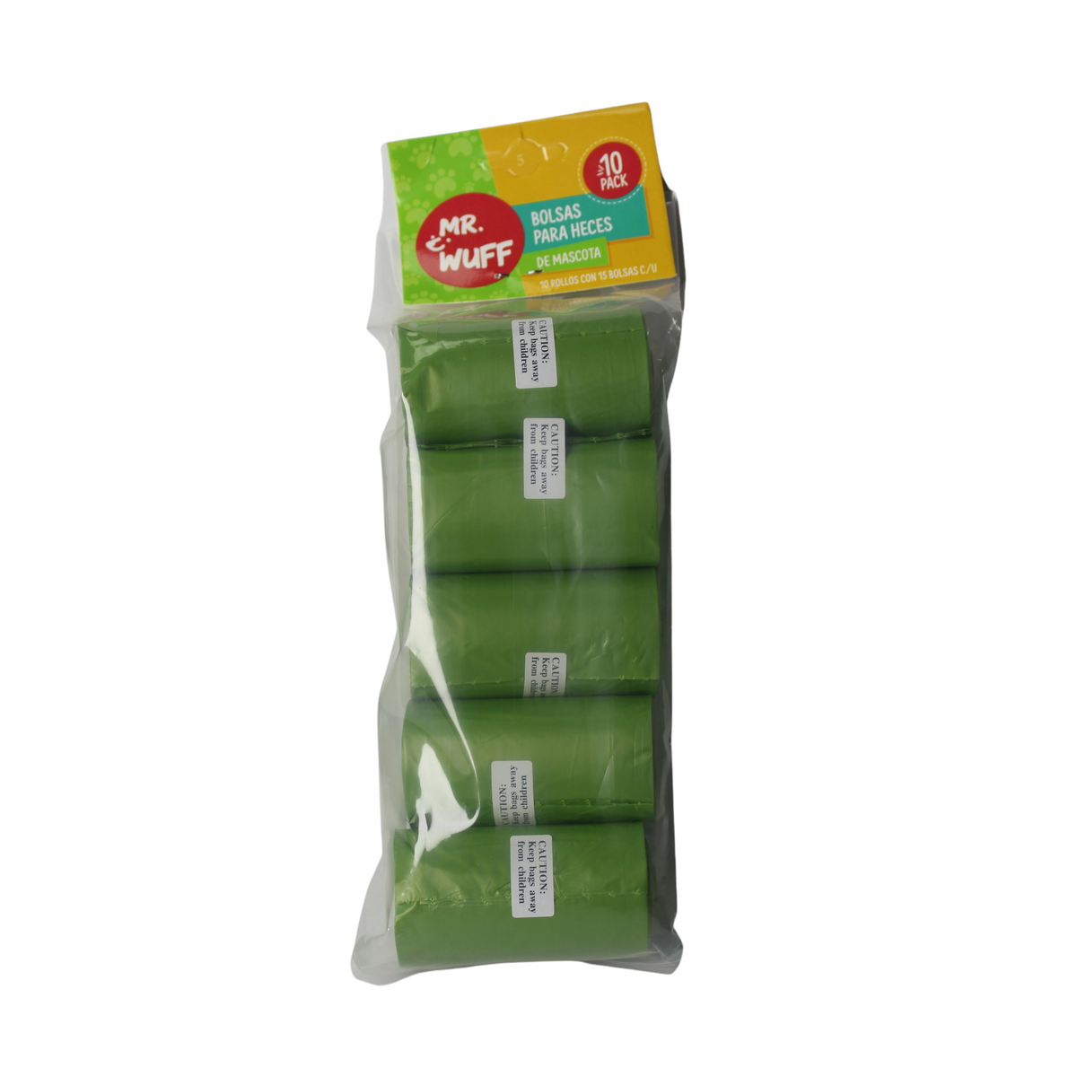 10 Bolsas Para heces para perro VERDE
