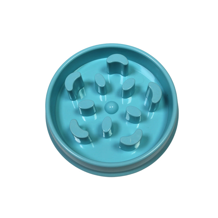 COMEDERO LENTO PARA PERRO AZUL