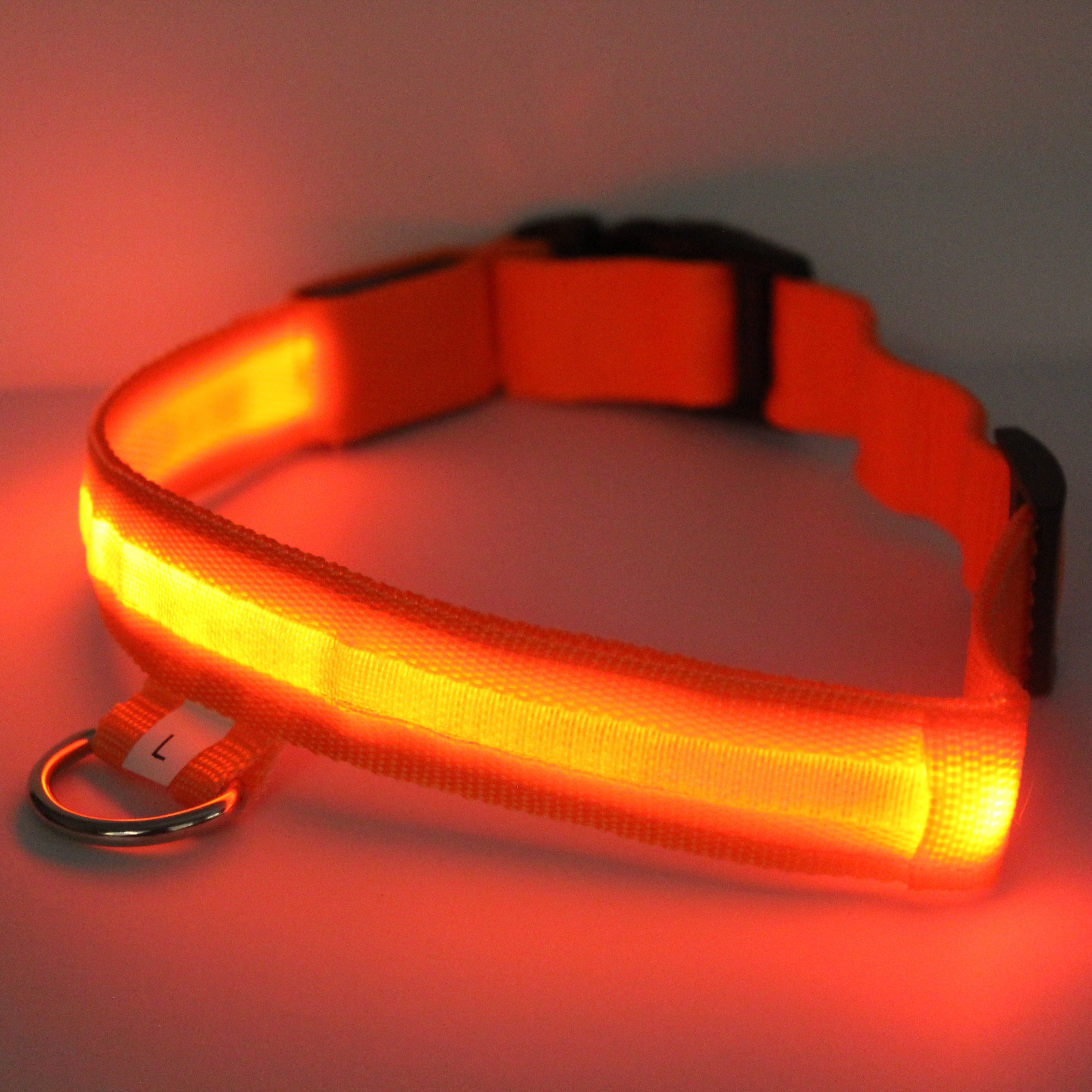 Collar Para Perro Con Luz Led NARANJA