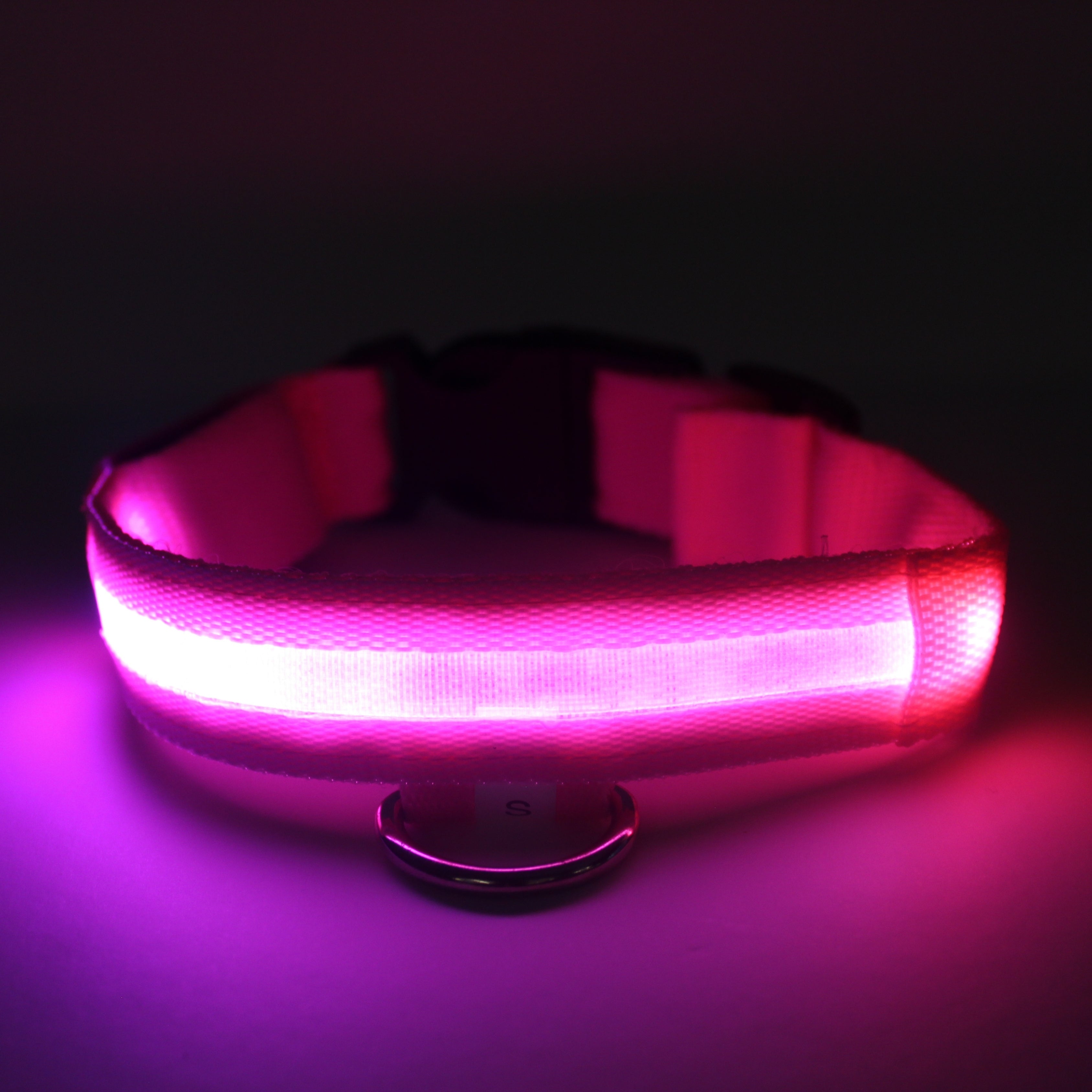 Collar Para Perro Con Luz Led ROSA