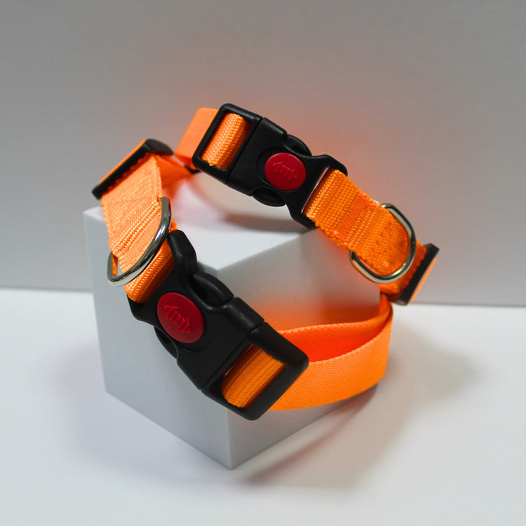 COLLAR NARANJA PARA PERROS GRANDES (diferentes tamaños)