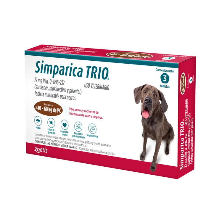 SIMPARICA TRIO C/ 3 TABLETAS