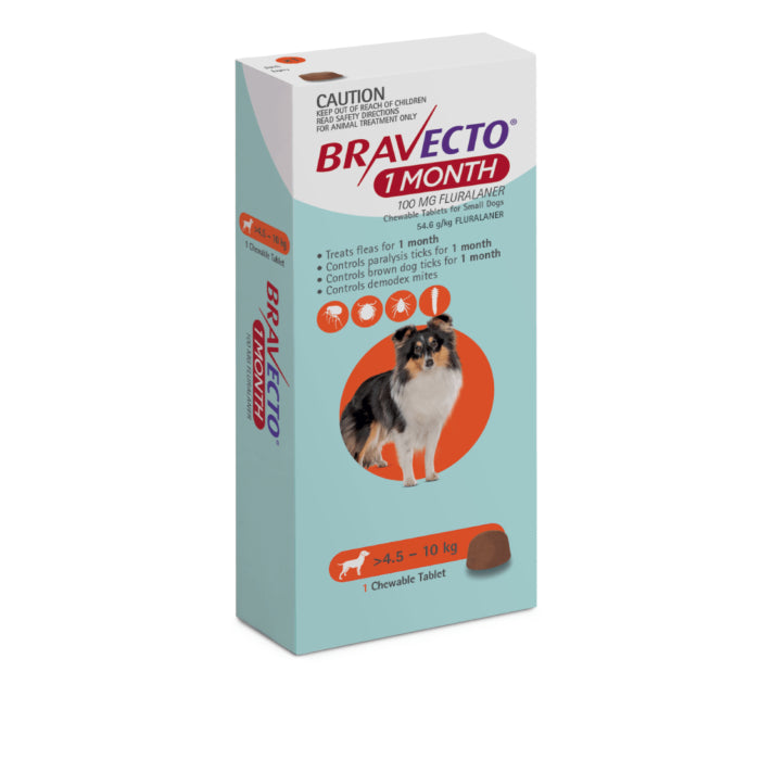 BRAVECTO 1 MES 4.5 a 10 KG C/ 1 TABLETA