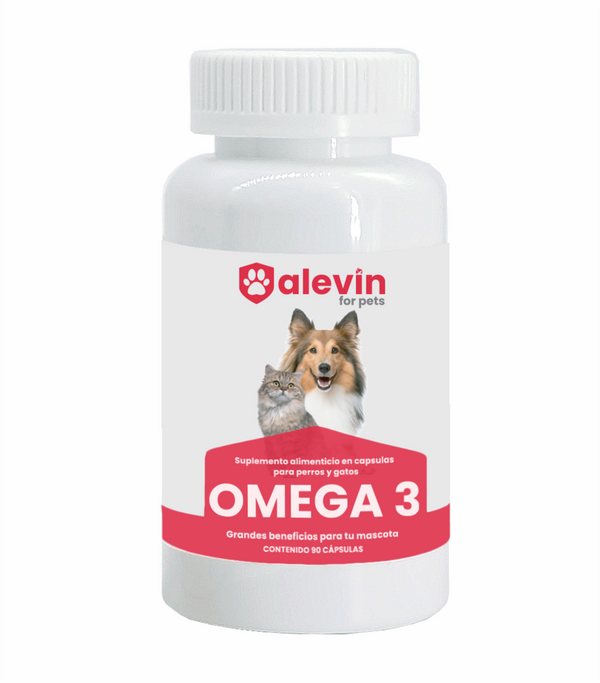Suplemento Alimenticio Para Pperro y Gato Alevín Omega 3 de 250 mg c/90 cap.