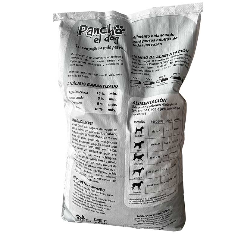 Alimento Pancho el Dog 20 kg