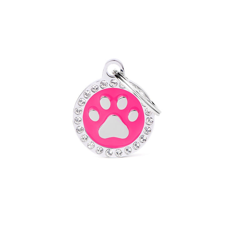 PLACA SWAROVSKY CIRCULO ROSA
