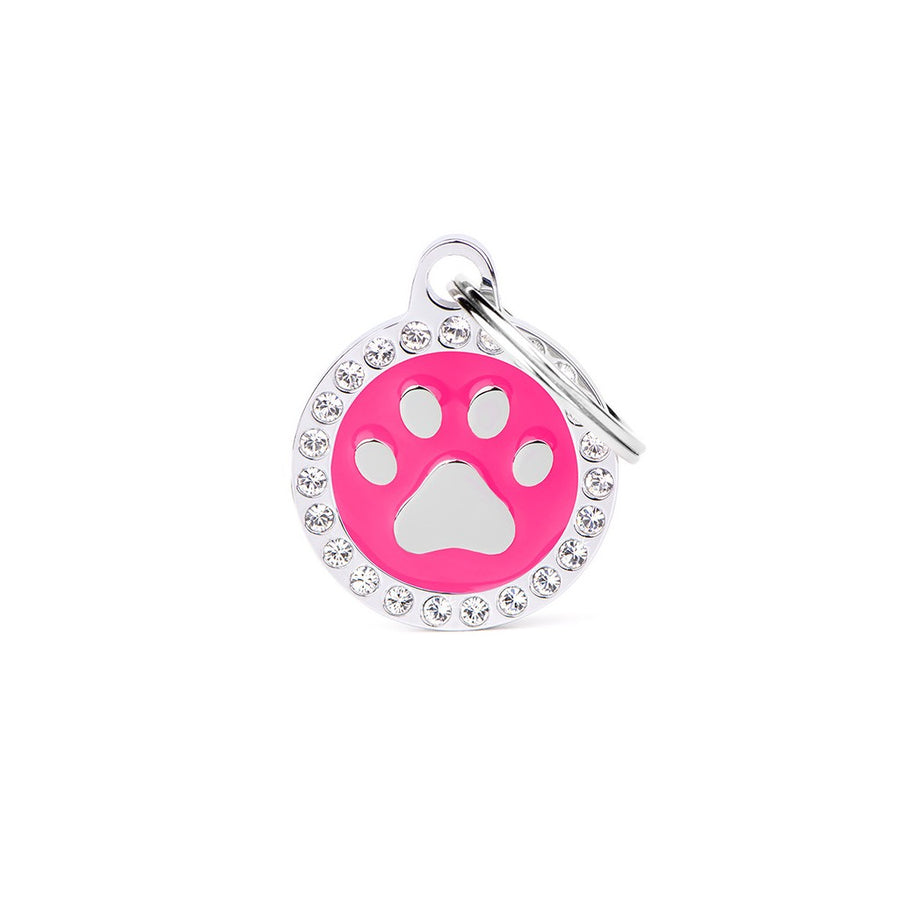PLACA SWAROVSKY CIRCULO ROSA