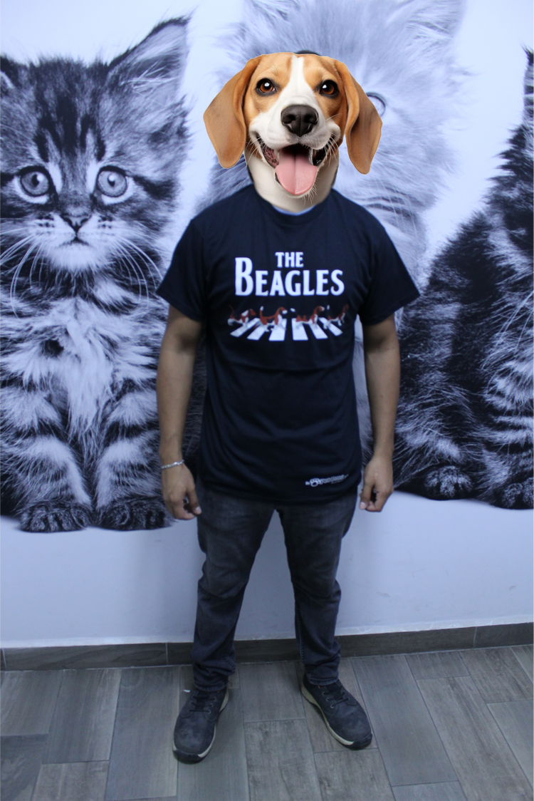 Camiseta / Playera Rock - The Beagles (The Beatles) - By Pet Paw Collection