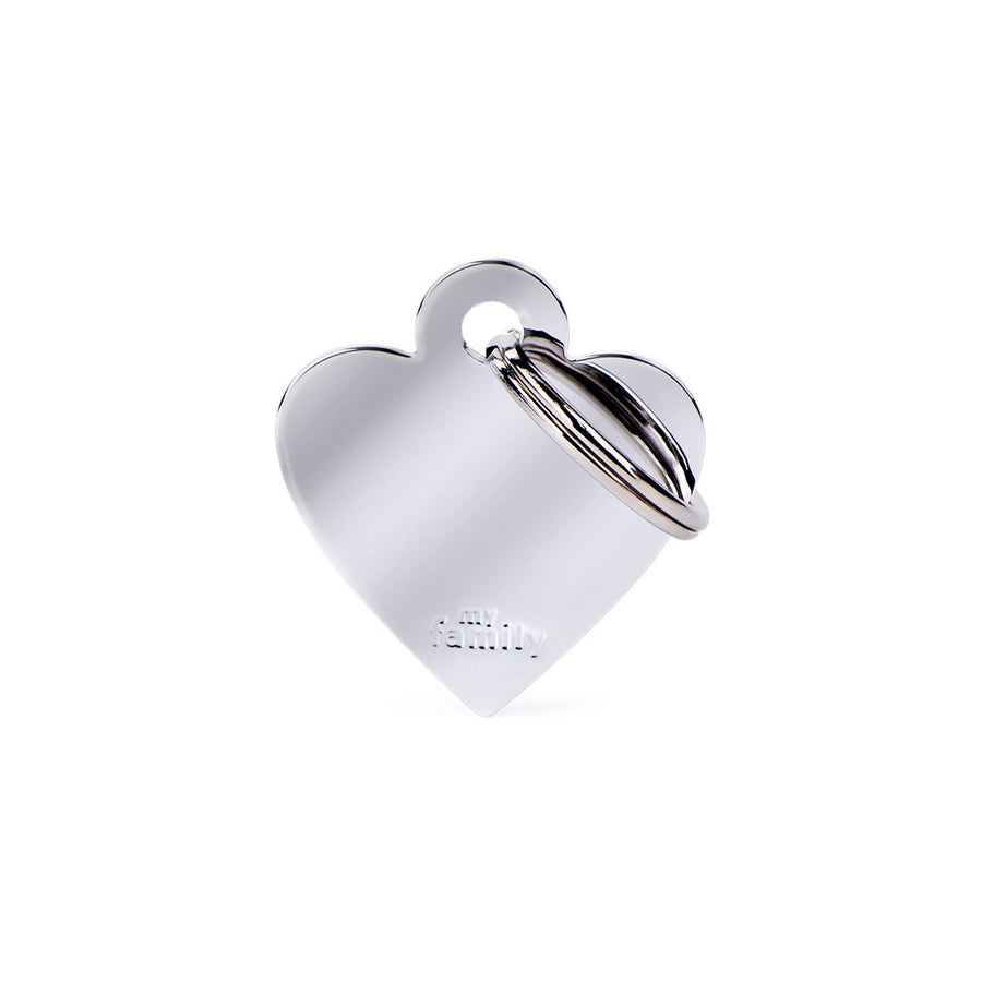 PLACA CORAZON CROMO PEQUEÑO