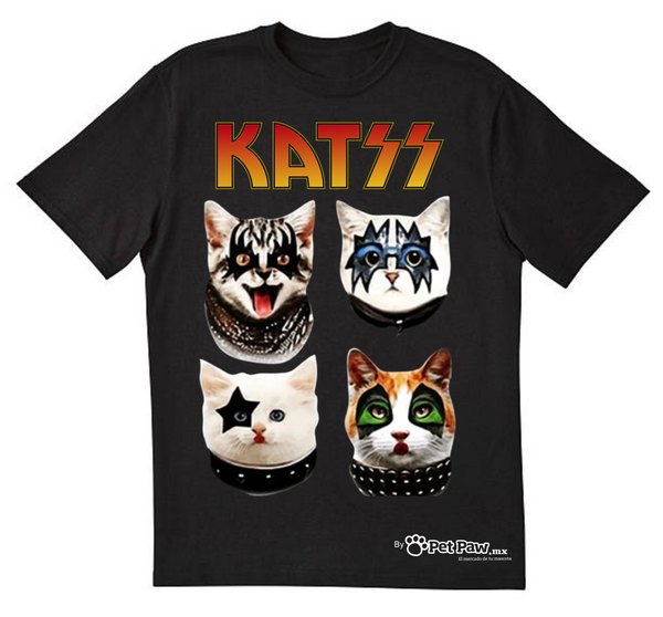 Camiseta / Playera Rock - Catss (Kiss) - By Pet Paw Collection