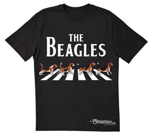 Camiseta / Playera Rock - The Beagles (The Beatles) - By Pet Paw Collection