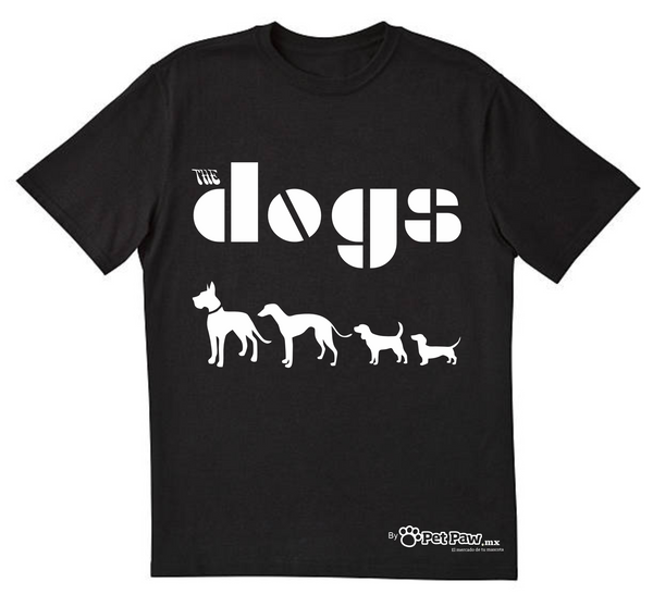 Camiseta / Playera Rock - The Dogs (The Doors) - By Pet Paw Collection