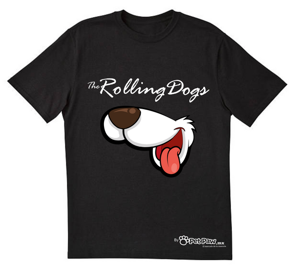 Camiseta / Playera Rock - The Rolling Dogs (The Rolling Stones) - By Pet Paw Collection