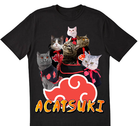 Camiseta / Playera Anime - Acatsuki (Akatsuki) - By Pet Paw Collection