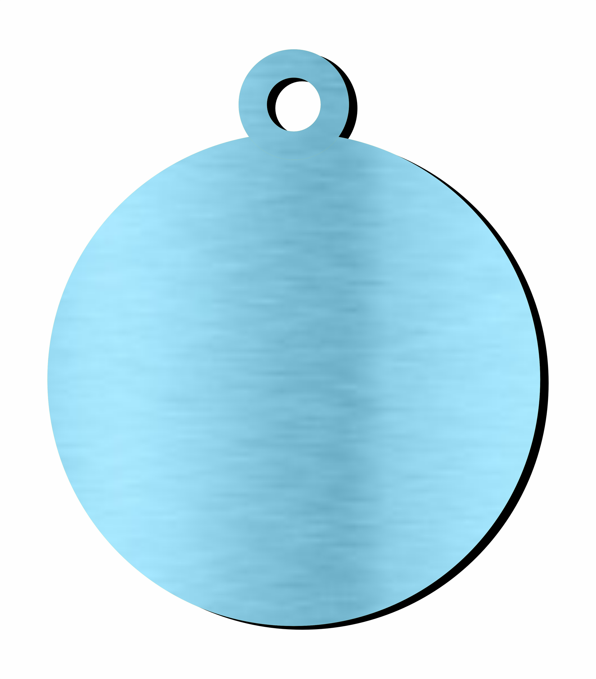 Placa para mascota - Círculo Celeste Con Aro