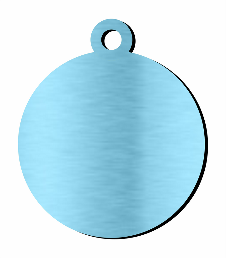 Placa para mascota - Círculo Celeste Con Aro
