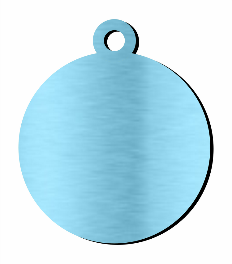 Placa para mascota - Círculo Celeste Con Aro