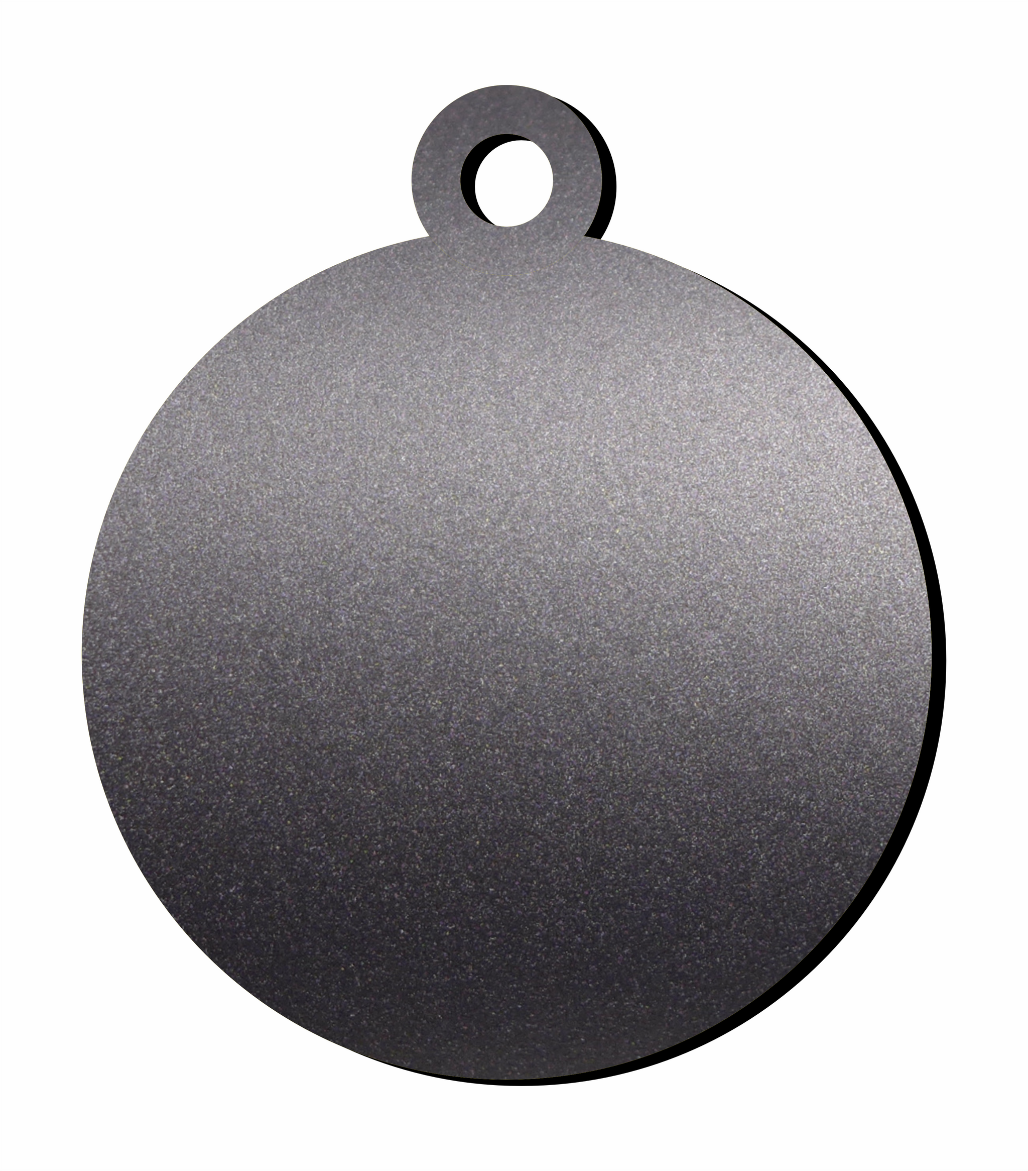 Placa para mascota - Círculo Gris Con Aro