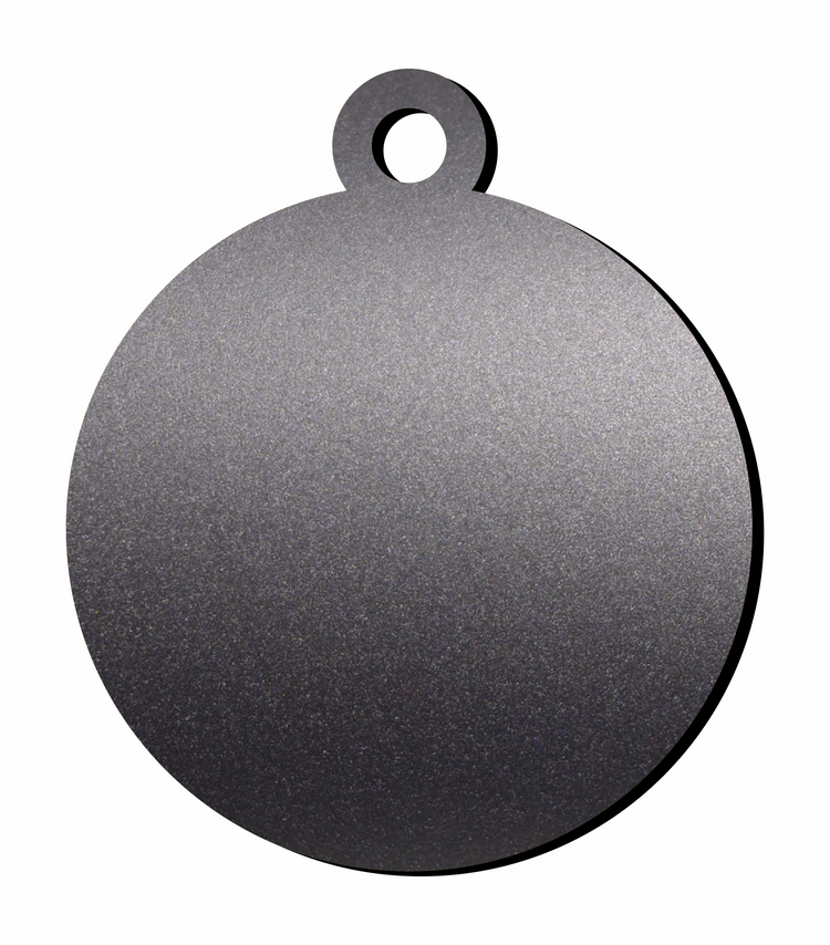 Placa para mascota - Círculo Gris Con Aro