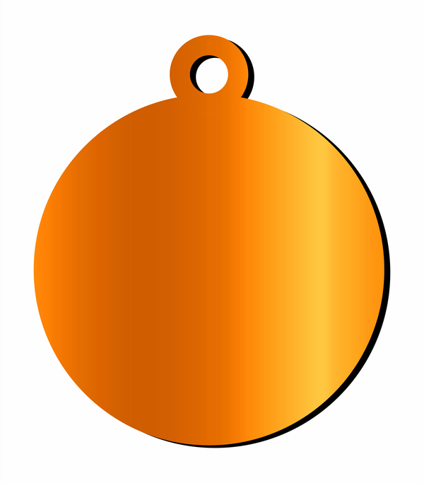 Placa para mascota - Círculo Naranja Con Aro