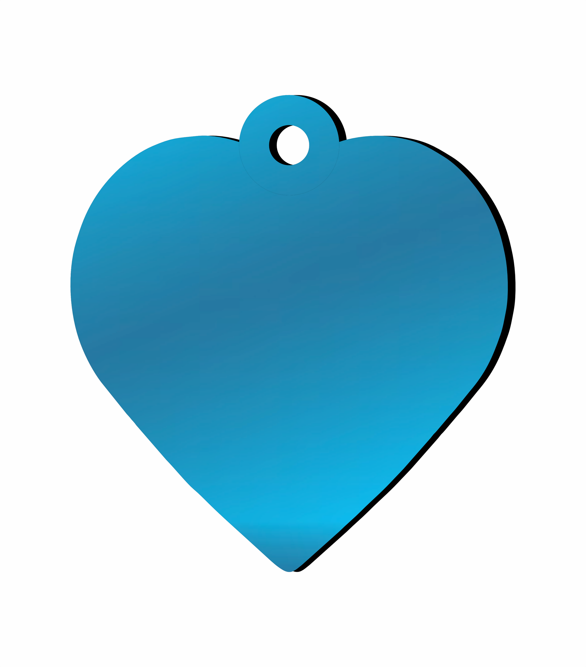 Placa para mascota - Corazón Celeste