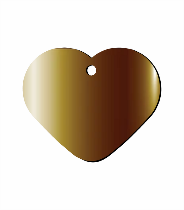 Placa para mascota - Corazón Dorado