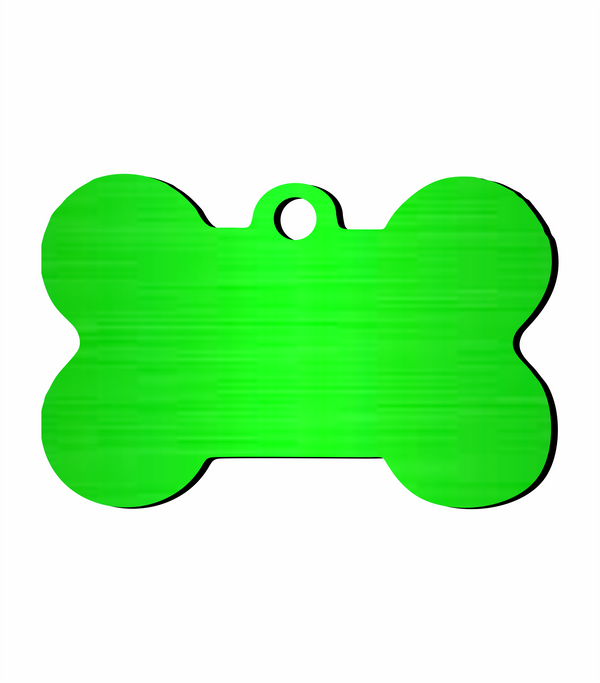 Placa para mascota - Hueso Verde Con Aro