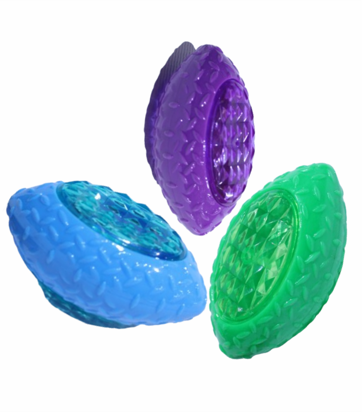 Juguete con forma de balón de futbol americano con iluminación para perro