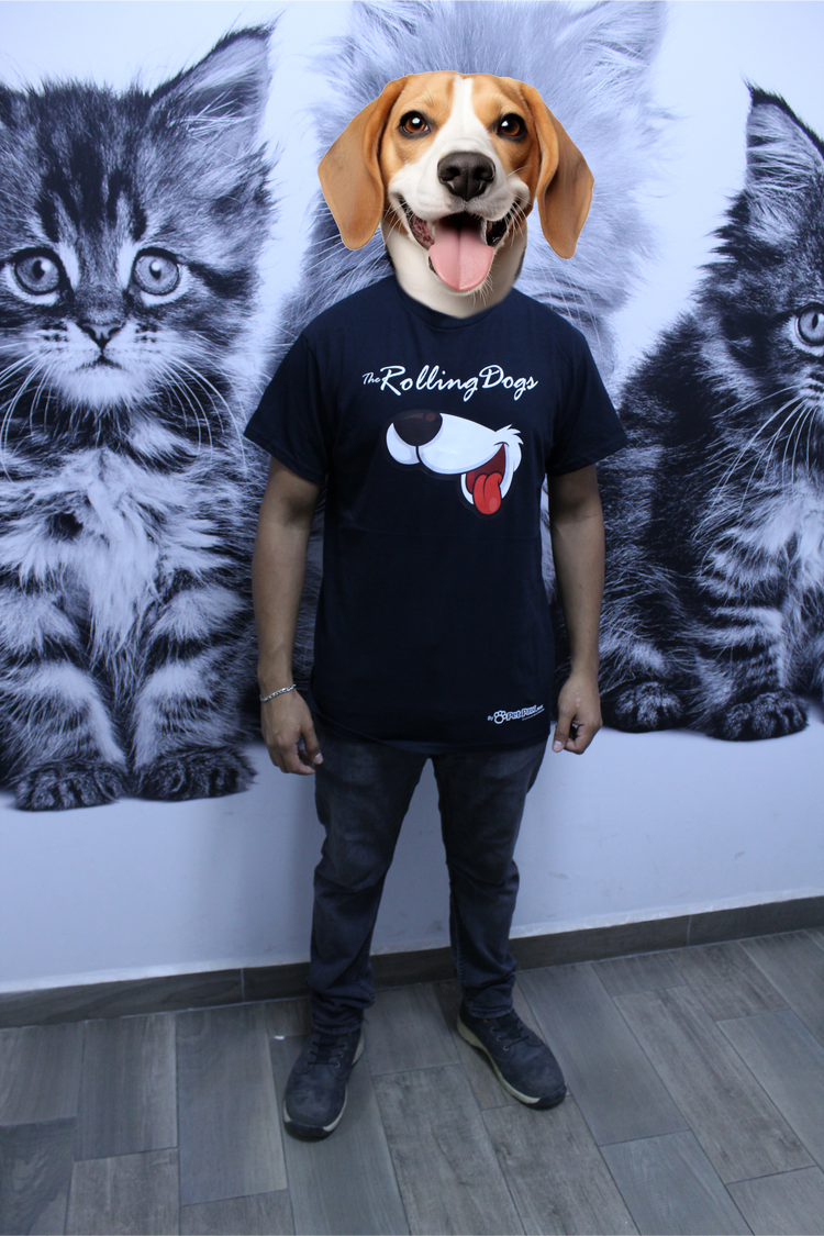 Camiseta / Playera Rock - The Rolling Dogs (The Rolling Stones) - By Pet Paw Collection