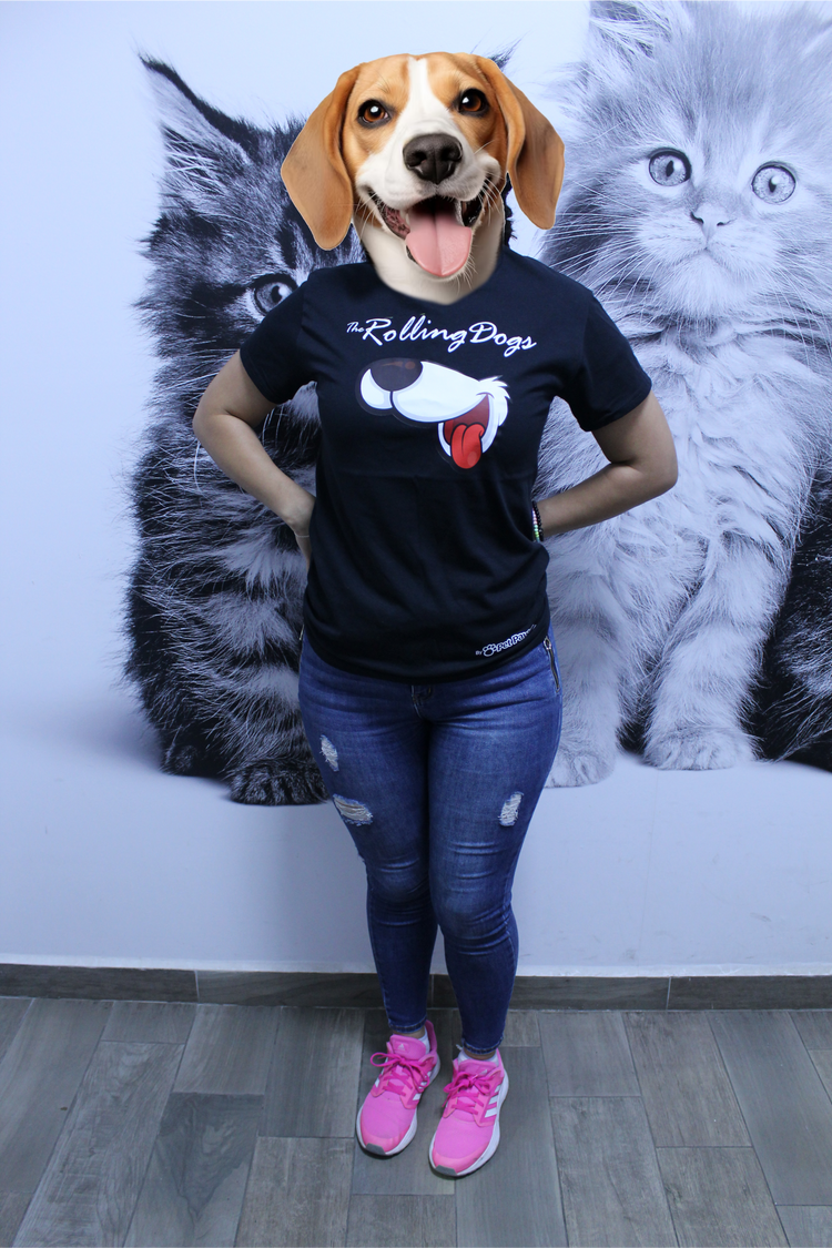 Camiseta / Playera Rock - The Rolling Dogs (The Rolling Stones) - By Pet Paw Collection