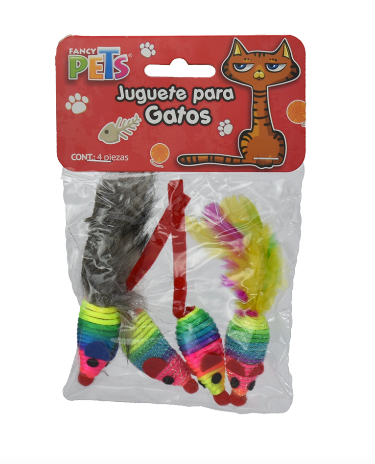 RATONES PARA GATO 4 PZAS