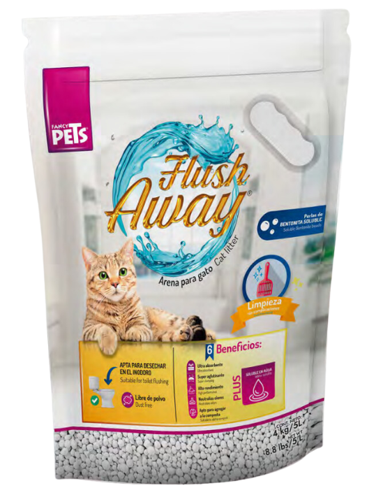 ARENA P/GATO FLUSH AWAY 4KG