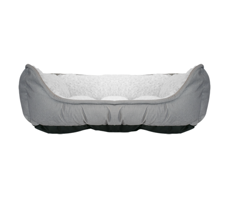 CAMA DE PELUCHE GRIS C/BLANCO LORD