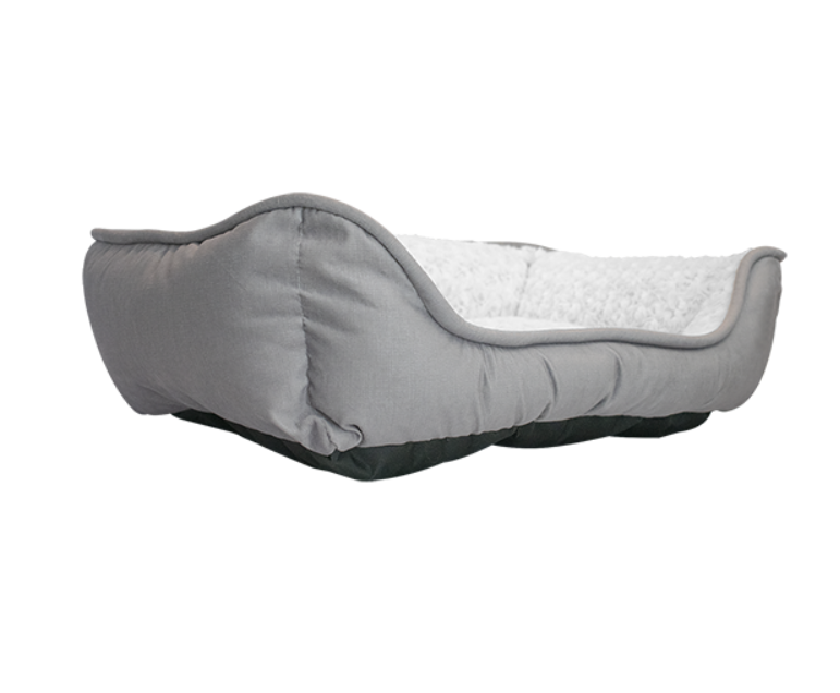 CAMA DE PELUCHE GRIS C/BLANCO LORD