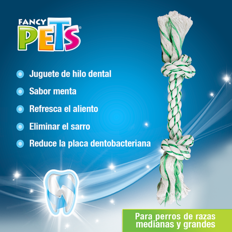 JUGUETE HUESO DENTAL MED SABOR MENTA