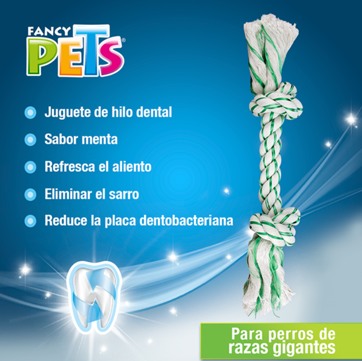 JUGUETE HUESO DENTAL GDE SABOR MENTA