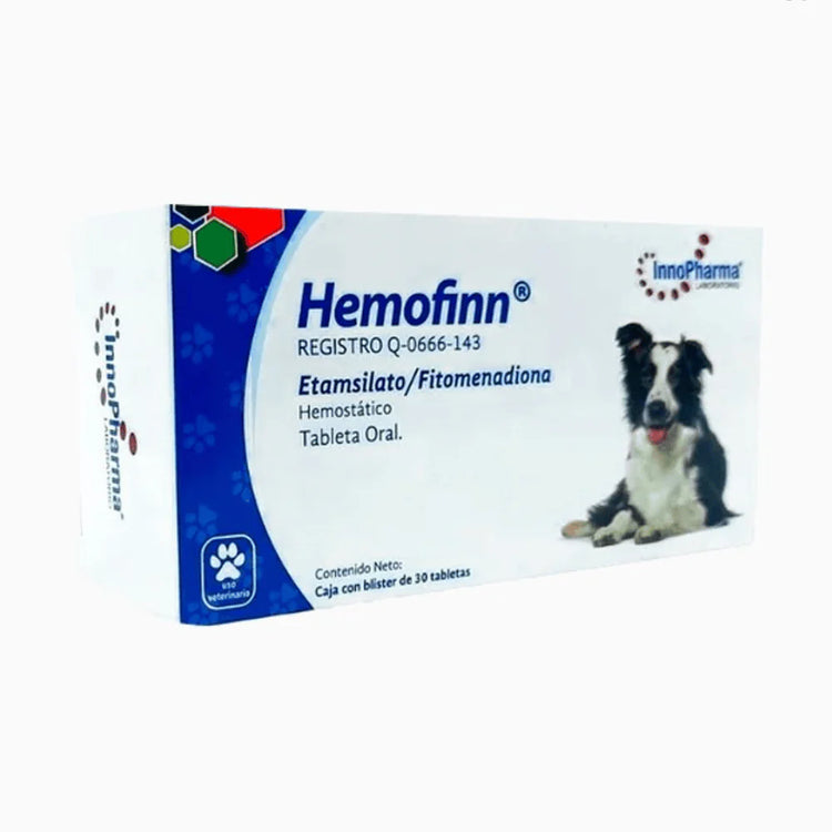 Hemofinn 100 Mg Caja con 30 tabs.