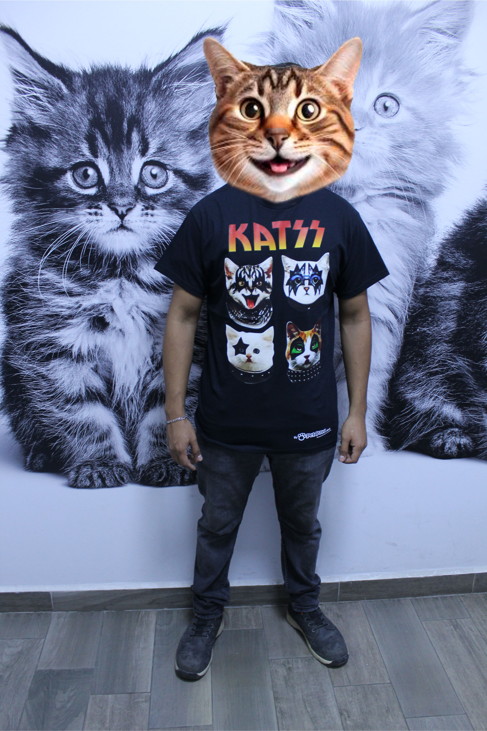 Camiseta / Playera Rock - Catss (Kiss) - By Pet Paw Collection