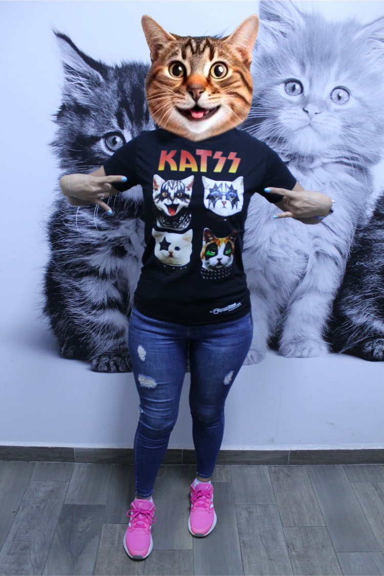 Camiseta / Playera Rock - Catss (Kiss) - By Pet Paw Collection